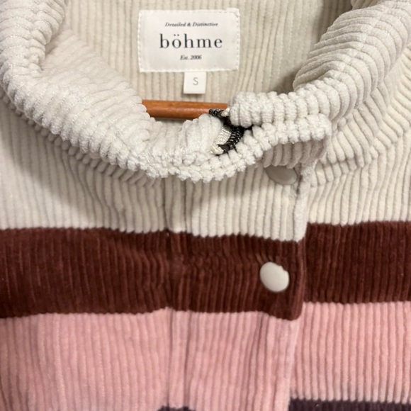 Bohme Colorblock Striped Puffer Corduroy Jacket - Picture 4 of 6